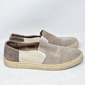 FRYE Women's Size 6M Tricolor‎ Brown Suede Leather Slip On Loafers Low Sneaker